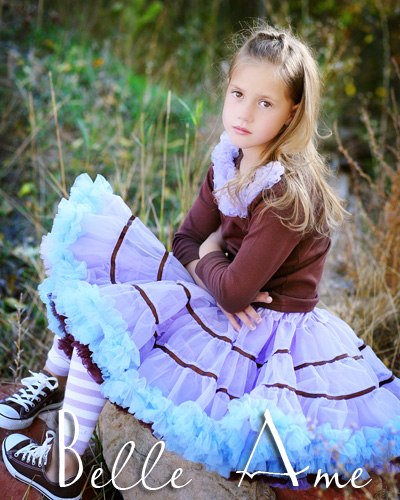 Пышная юбка "Сиреневая радуга"