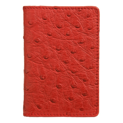 Гламурная визитница из кожи страуса