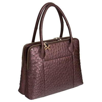 Сумка с секретом из страусиной кожи