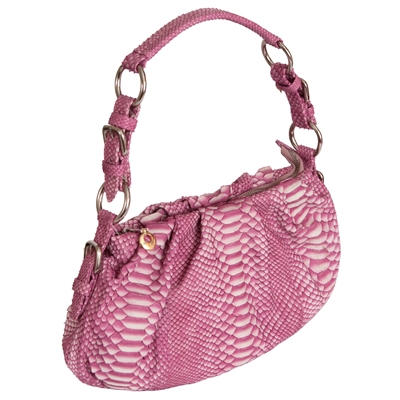 Сумка из кожи питона с оригинальной ручкой