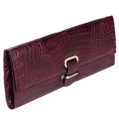 Классическая сумка-клатч из кожи крокодила
