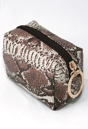 Косметичка-мини (коричневый питон)