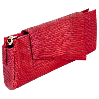 Сумка-клатч из кожи ящерицы для ярких дам