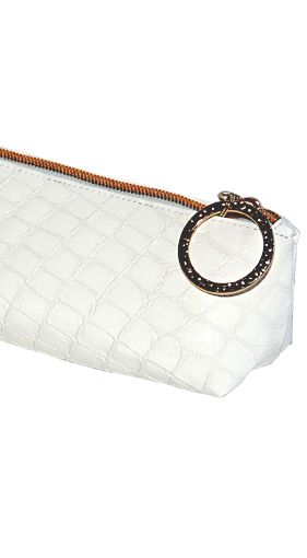 Косметичка пенал (белый лак)