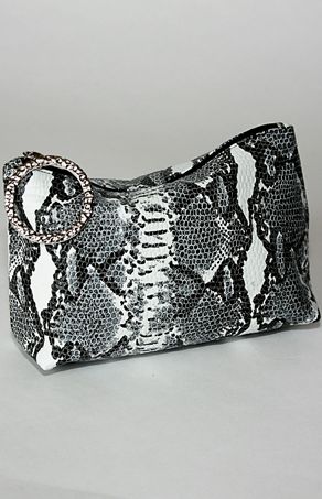 Косметичка стандарт эксклюзив(черно-белый питон)