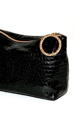 Косметичка дорожная черный лак