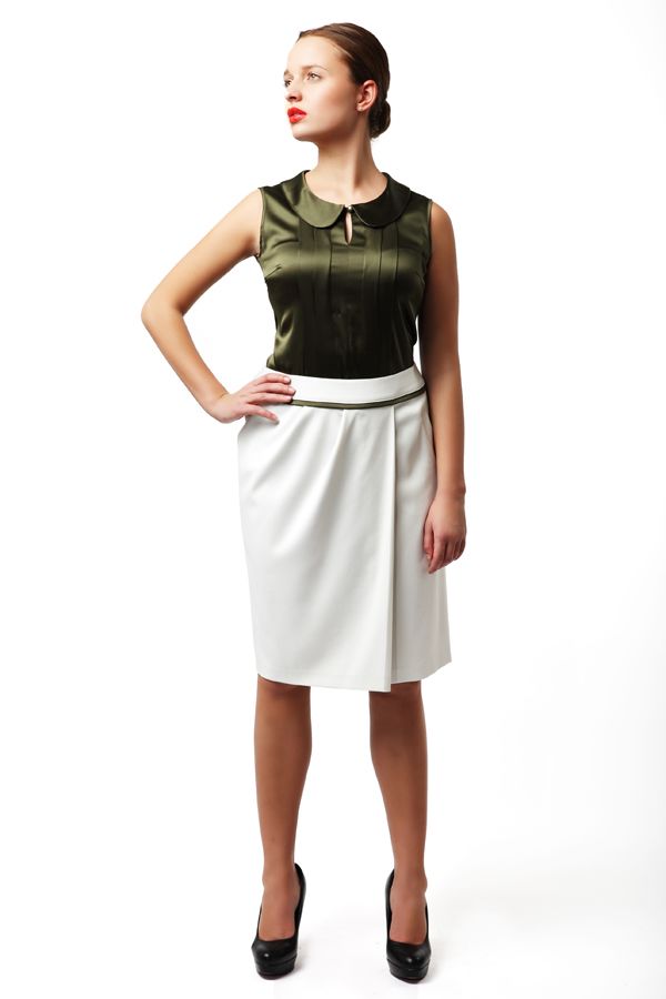 Эффектная блуза из шелка стрейч