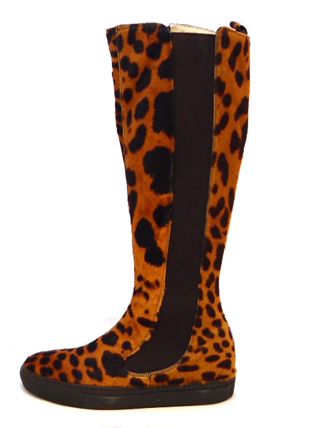 Сапоги с леопардовым принтом