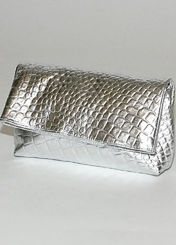 Сумочка клатч-конверт (серебро)