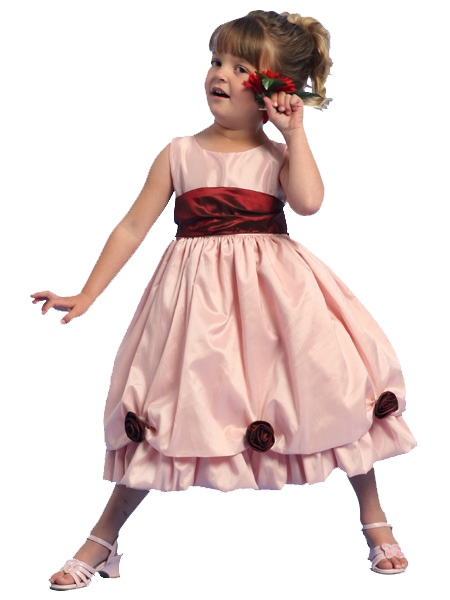 Платье нарядное детское Кокетка розовое