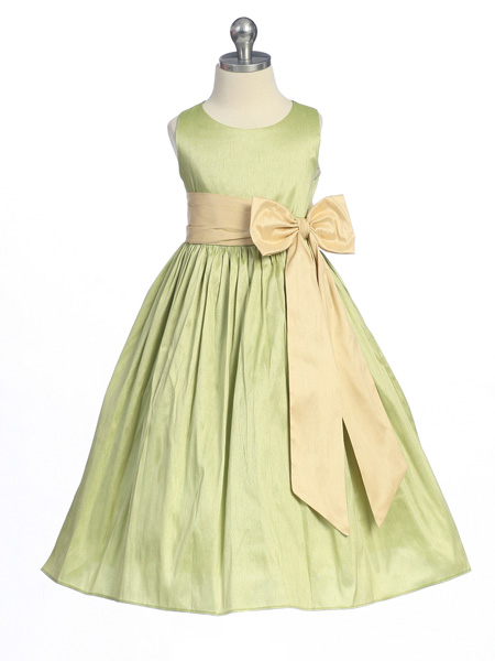 Платье детское Цветочная Фея оливковое