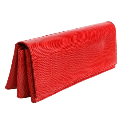 Оригинальный клатч из кожи змеи карунг