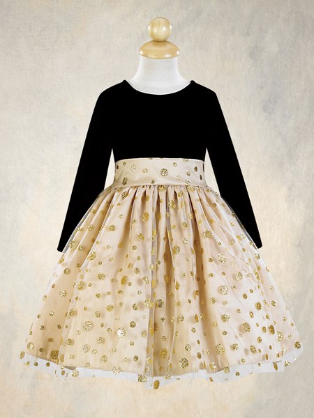 Платье детское "Очаровашка" золотистое