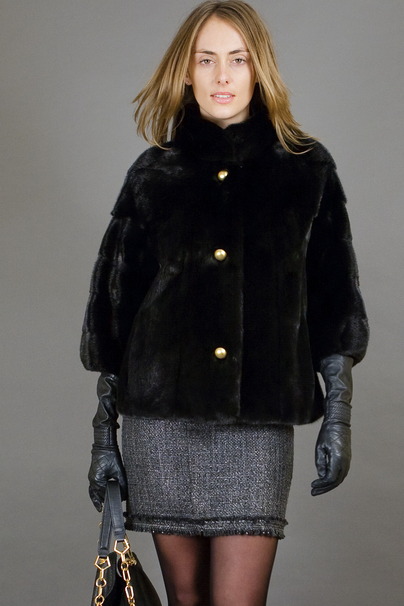 Шуба JENNYиз норки BLACK VELOURE