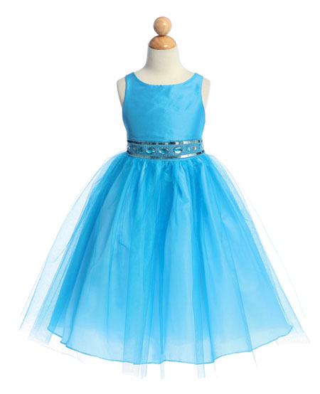 Детское платье "Бэль" бирюзовое