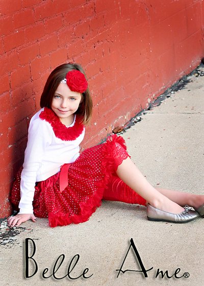 Красные ажурные леггинсы