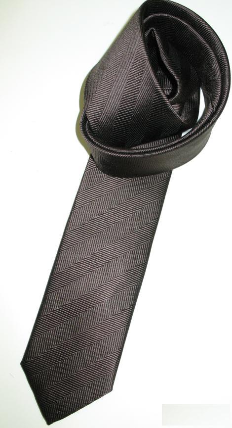 Галстук мужской "селедка" темно-коричневый