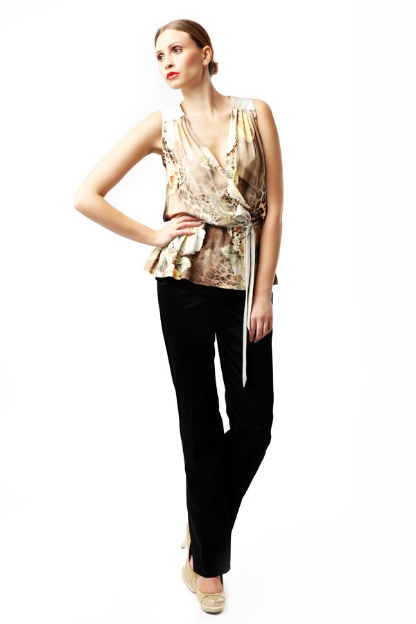 Топ из принтованного джерси