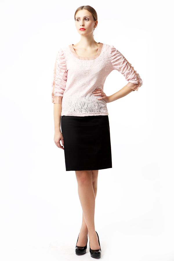 Топ из кружевного джерси