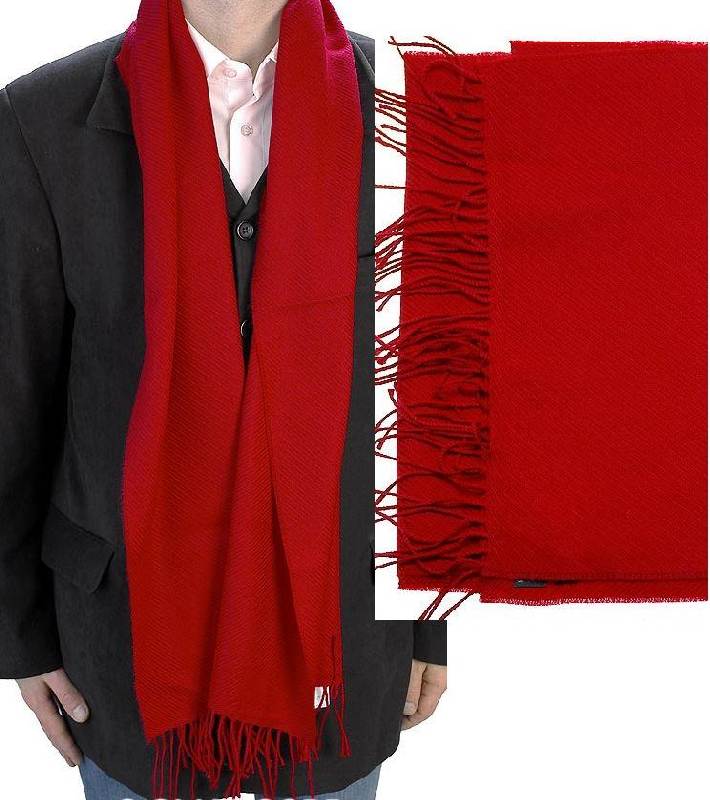 Шарф мужской красный шерстяной