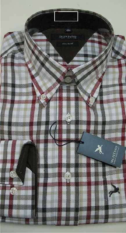 Рубашка мужская байковая с воротником "баттон-даун"