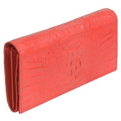 Гламурный яркий кошелк из кожи крокодила