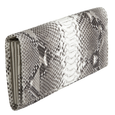 Кошелек из кожи питона натурального оттенка