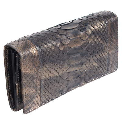 Сияющий кошелек из кожи питона