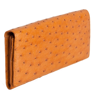 Практичный и стильный кошелек из кожи страуса