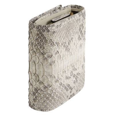 Нежный светлый кошелек из кожи питона