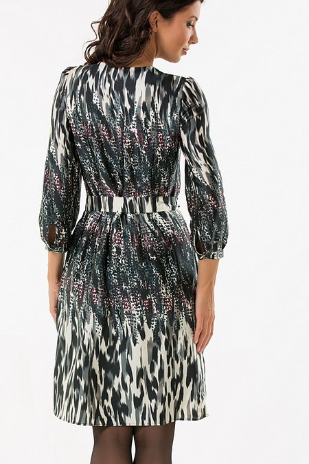 Брюки из сине-золотого шелка