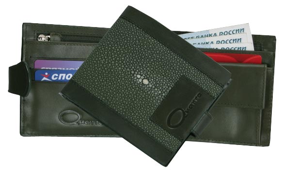 Женский кошелек из кожи ската