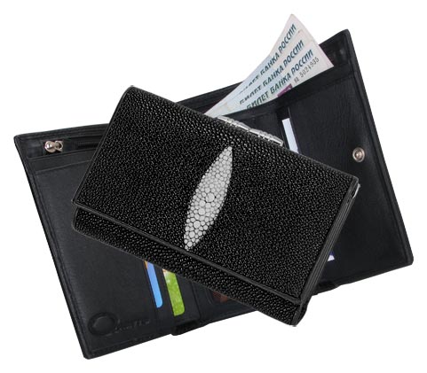 Женский кошелек из кожи ската