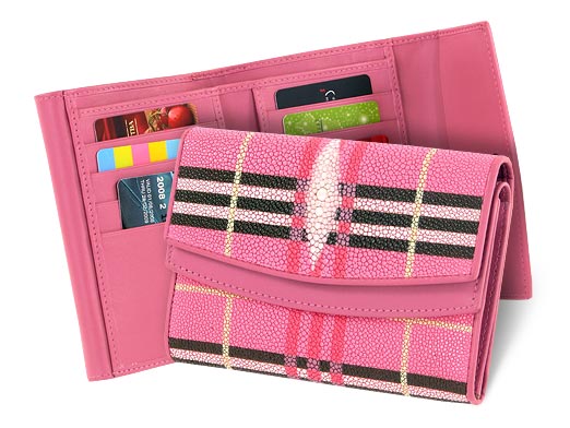 Женский кошелек из кожи ската