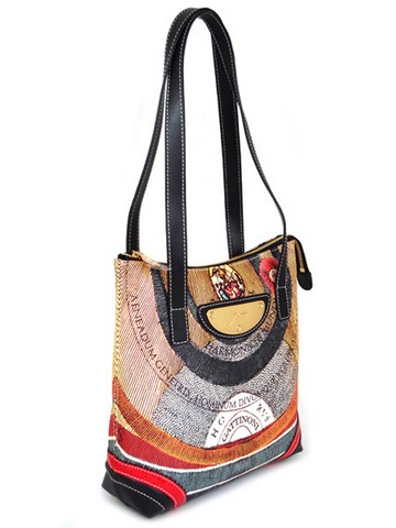 Cумка с оригинальным эффектным принтом. Gattinoni. «Planetarium»