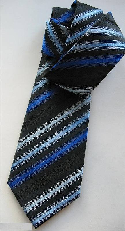 Галстук мужской слим синий полосатый