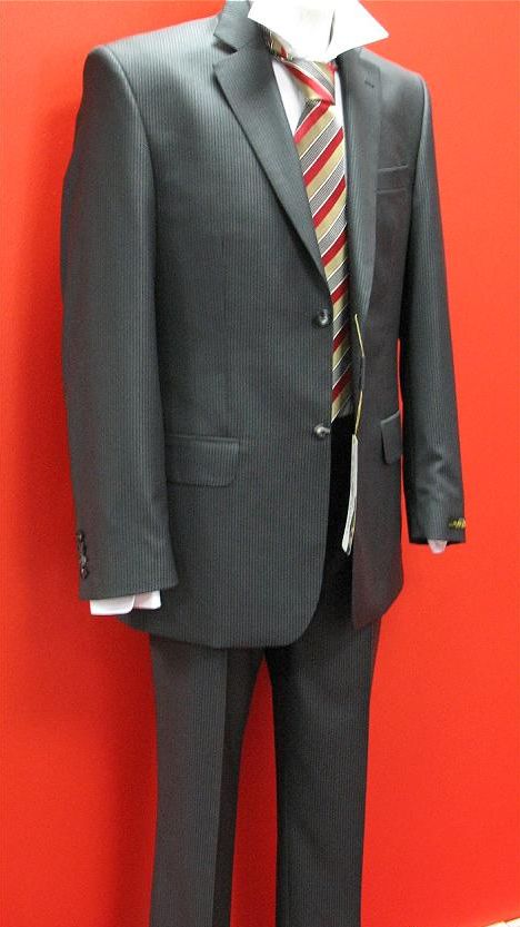 Костюм мужской серый в полоску