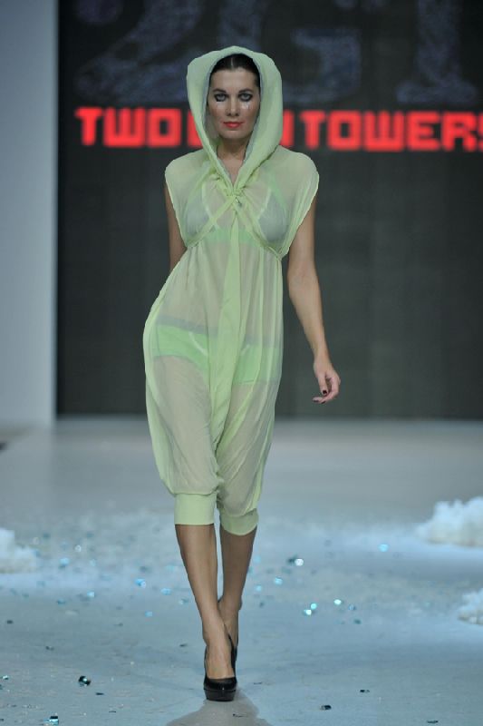 Купальник раздельный серо-салатовый