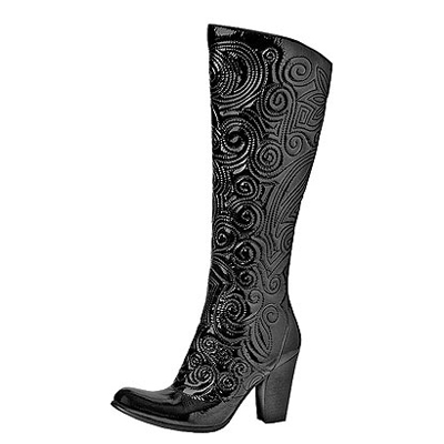 Осенние сапоги с узорчатым орнаментом