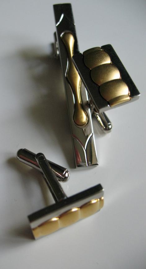 Запонки + зажим для галстука Jewelcraft