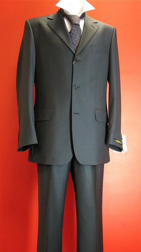 Костюм мужской серый в мелкую полоску