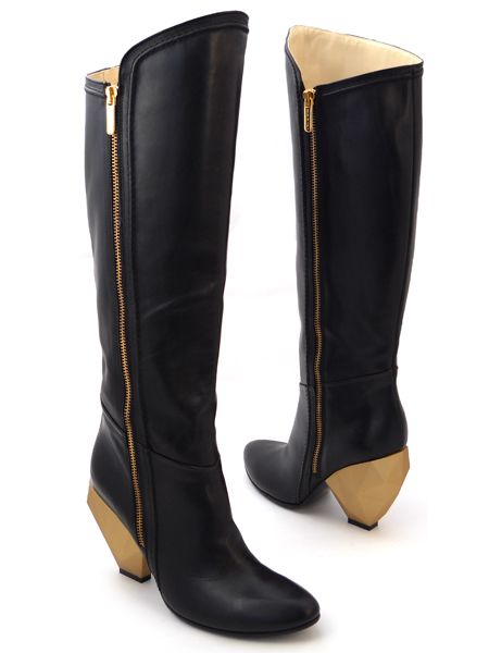 Сапоги с оригинальным "золотым" каблуком Sergio Amaranti