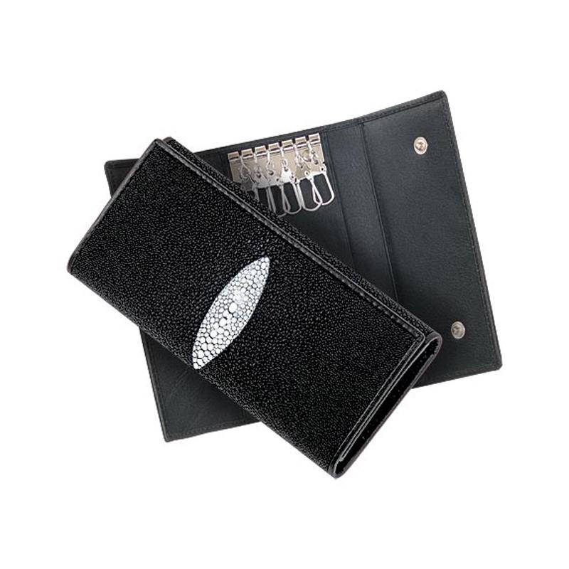 Ключница из кожи ската черная