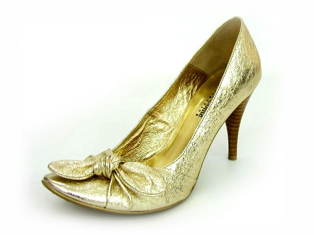Туфли женские золотые