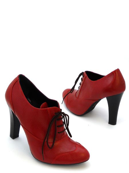 Красные кожаные ботильоны Abbi