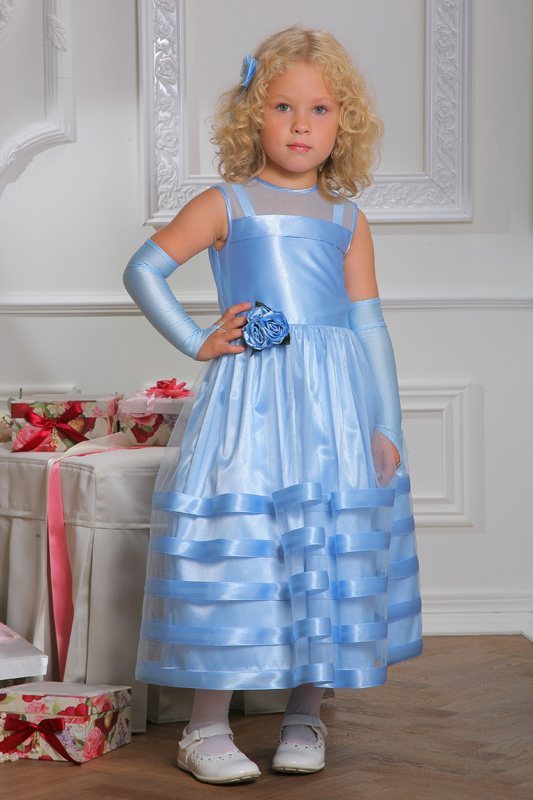 Платье "Белые ночи" голубое