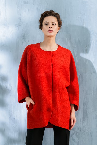 Полупальто из вареной шерсти