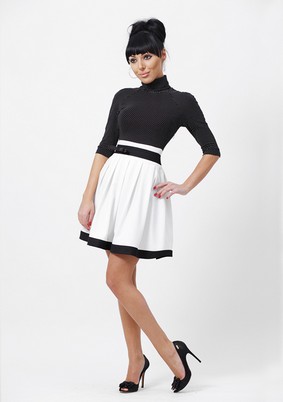 Чёрно-белое платье