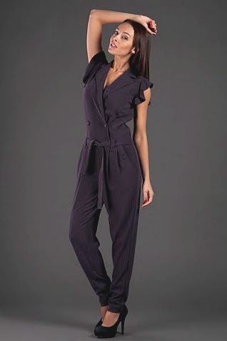 Комбинезон с двубортной застёжкой