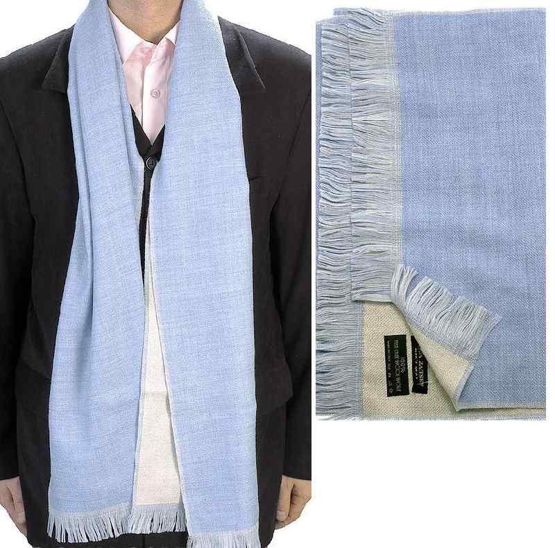 Шарф мужской голубой деним